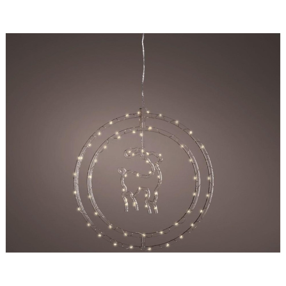 DECORAZIONE RENNA A LED H.33CM.